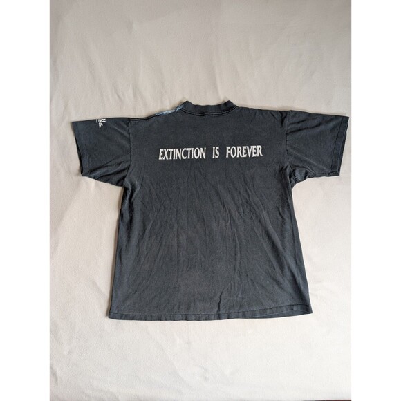 Vintage Busch Gardens Mega Print Gorilla Shirt Mens XL - XXL Black Extinction - Picture 3 of 6